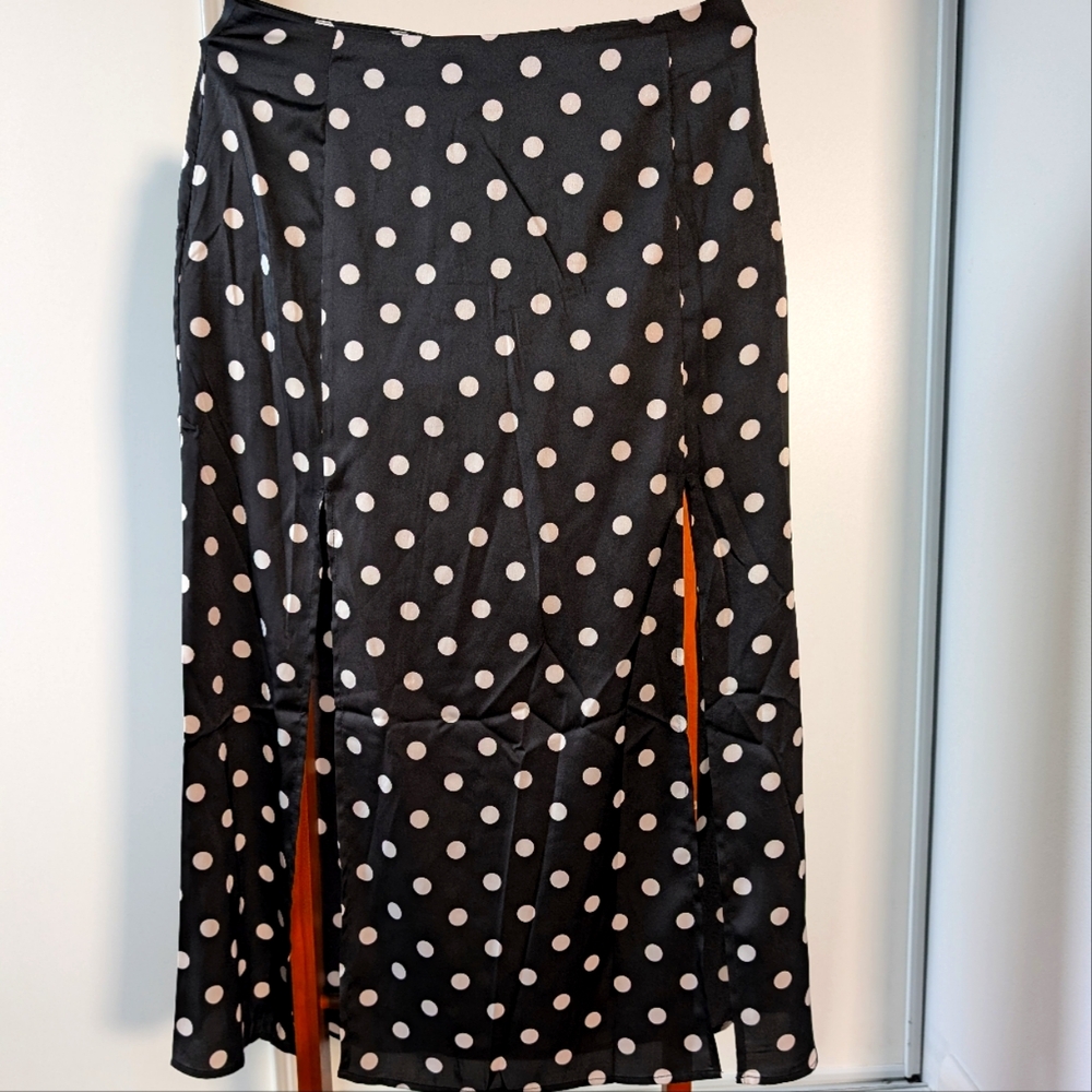 Midi Double Slit Skirt
